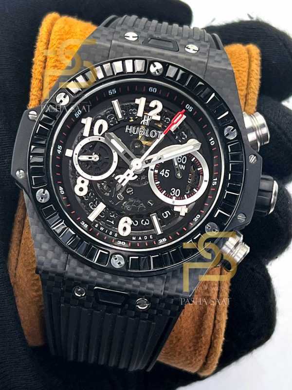 Hublot Big Bang Unico Carbon Magic Baget Diamond Replika Saat