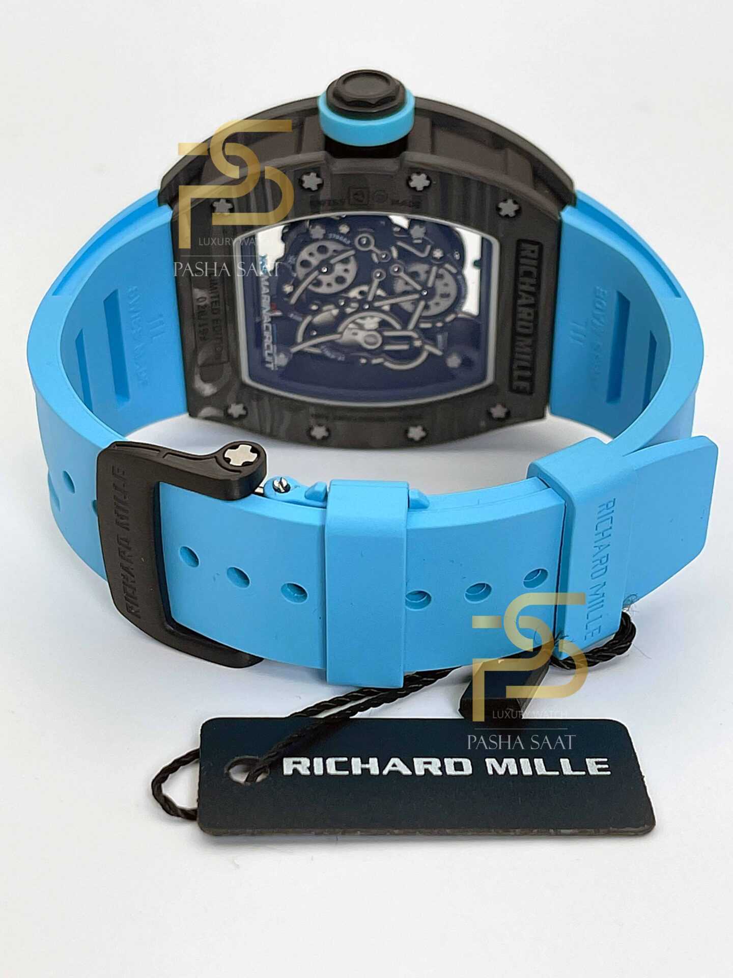 Richard Mille RM055 Yas Marina Circuit Mavi Kadran Kv Richard Mille RM055 Yas Marina Circuit Mavi Kadran Kv - Görsel 2