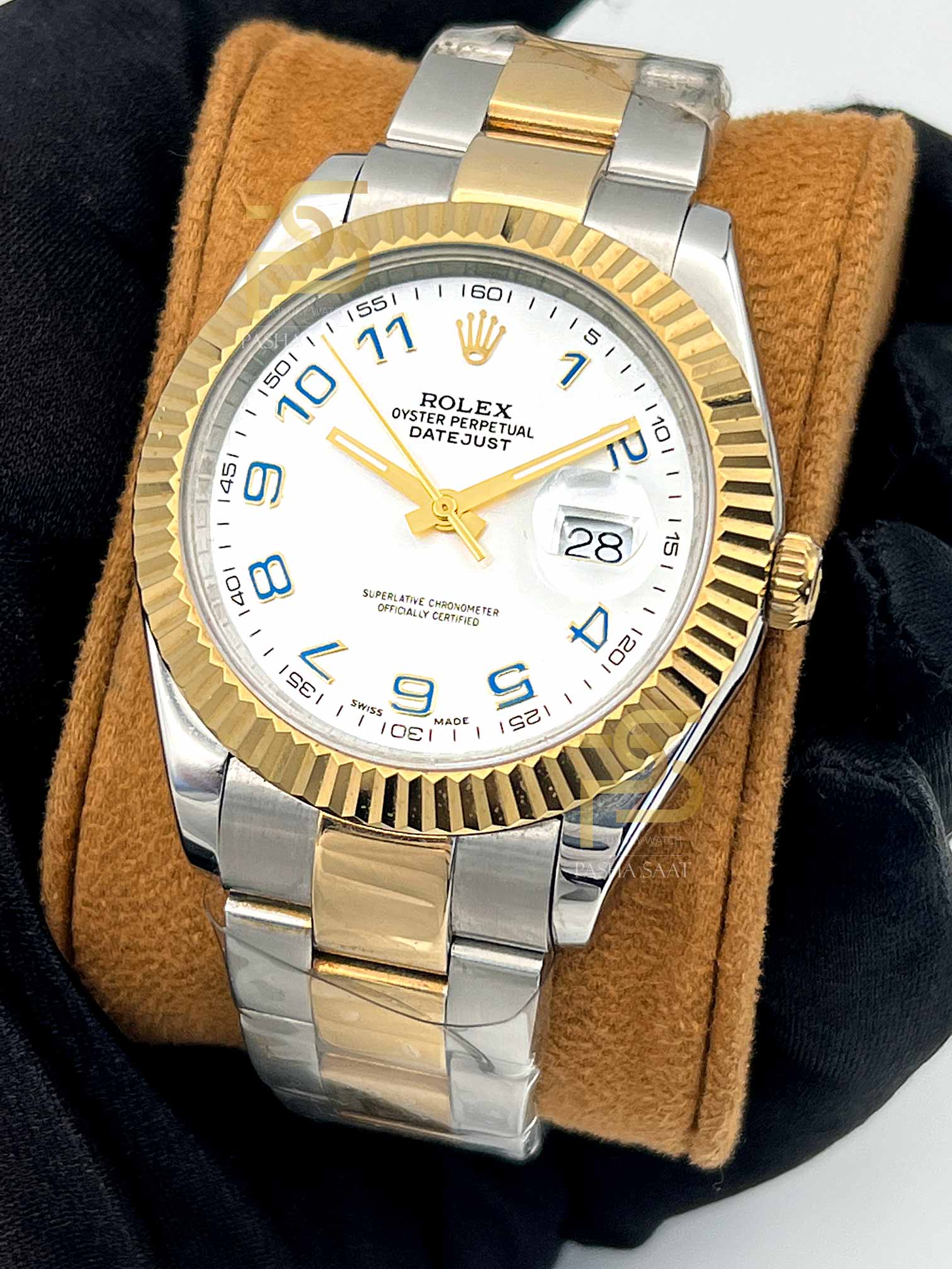 Rolex Datejust Two Tone Rakamlı Saat Rolex Datejust Two Tone Eta Saat