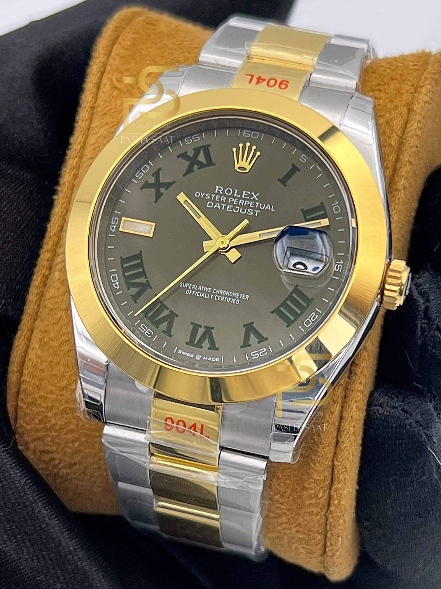 Rolex Datejust Wimbledon Gold Roman Grey Dial Rolex Datejust Wimbledon Eta Saat