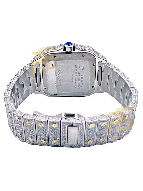 Cartier Santos Two Tone Diamond