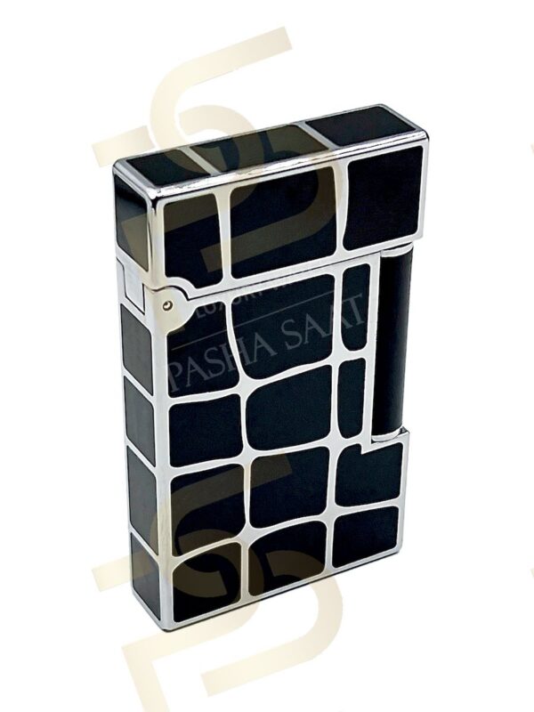 ST Dupont Çakmak Siyah Silver Desenli