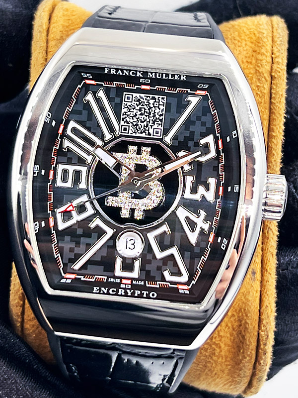 Eta Saat sektöründe tecrübesi ile en son çıkan modelleri  hızlı ve güvenli alışveriş sitemiz Pasha Saat ile Franck Muller Vanguard Encrypto with QR Code