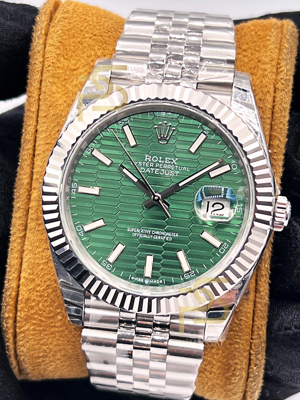 Rolex Datejust Green Motif Dial Jubilee Bracelet