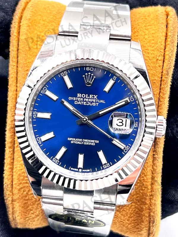 Rolex Datejust Blue Face Oyster Bracelet Clean Fac.