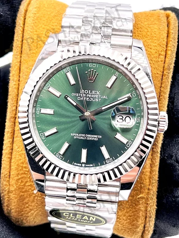 Rolex Clean Datejust Mint Green 41 Jubilee