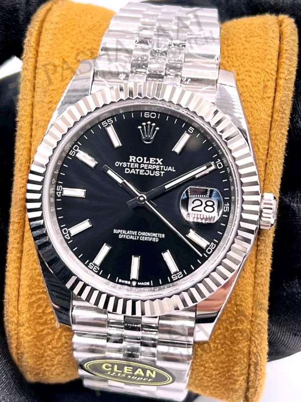 Rolex Datejust Siyah Kadran Jubilee Bilezik Clean Factory