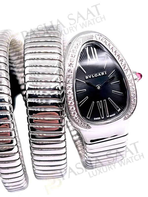 Bvlgari Yılan Çelik Taşlı Kadın Saati
