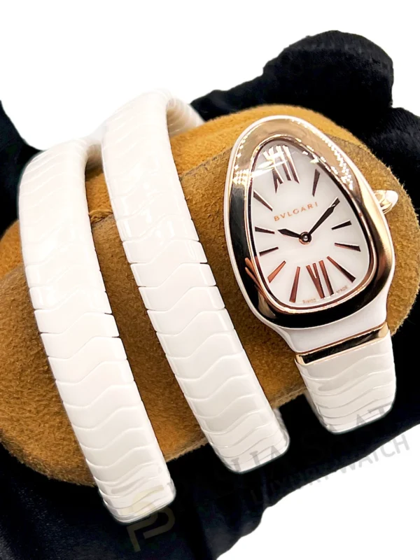 Bvlgari Serpenti Spiga Beyaz Seramik Kadın Saati