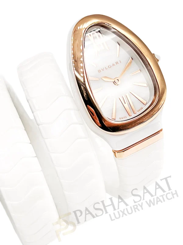 Bvlgari Serpenti Spiga Beyaz Seramik Kadın Saati