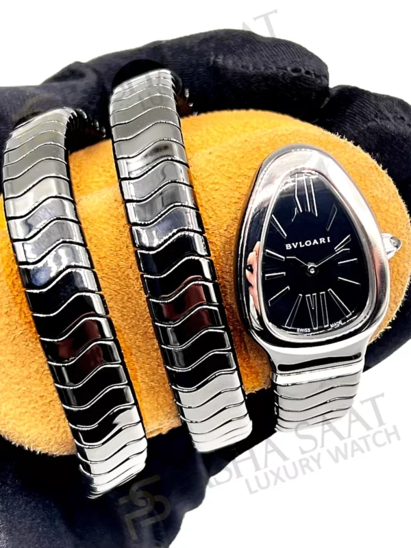 Bvlgari Yılan Saat Siyah Seramik Siyah Kadran