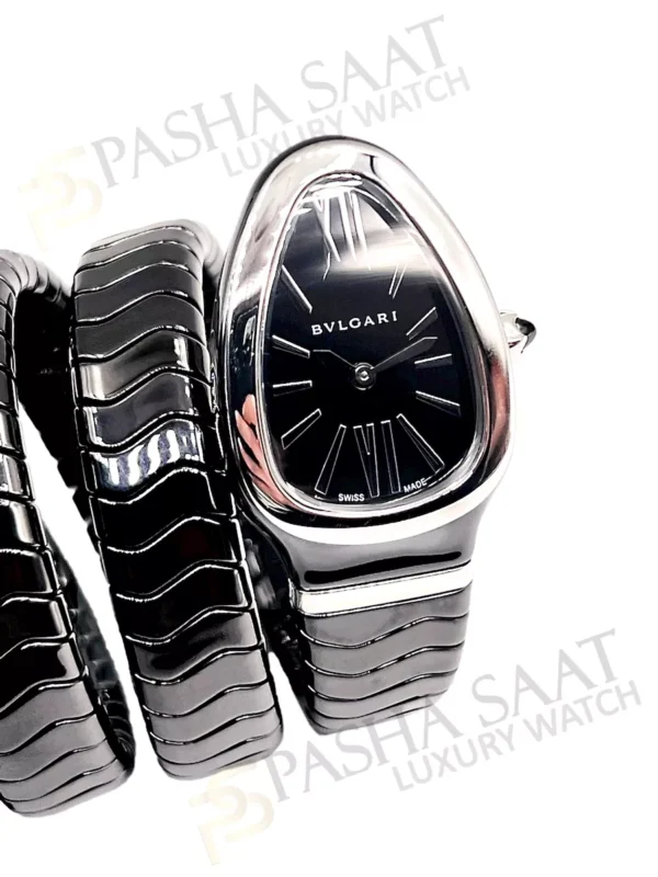 Bvlgari Yılan Saat Siyah Seramik Siyah Kadran