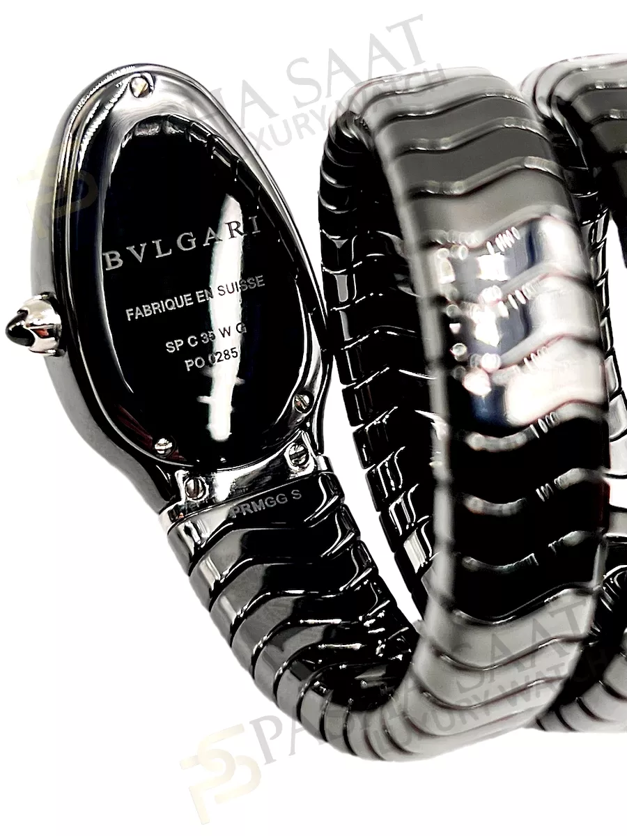 Bvlgari Yılan Saat Siyah Seramik Siyah Kadran Bvlgari Yılan Saat Siyah Seramik Siyah Kadran