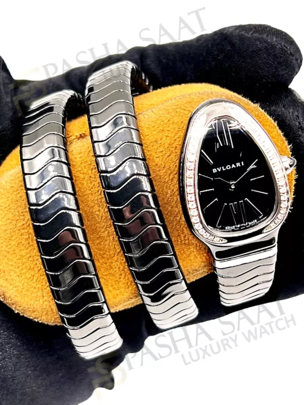 Bvlgari Serpenti Saat Siyah Seramik