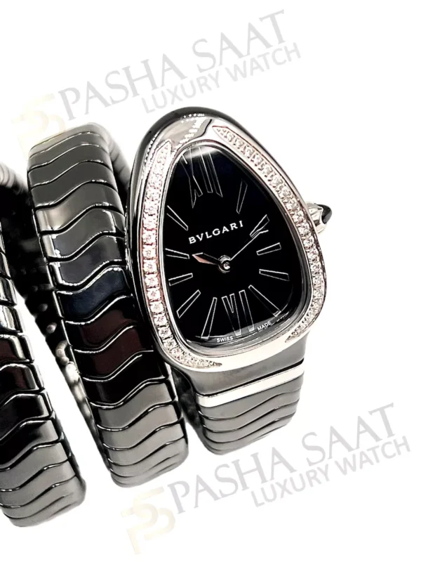 Bvlgari Serpenti Saat Siyah Seramik