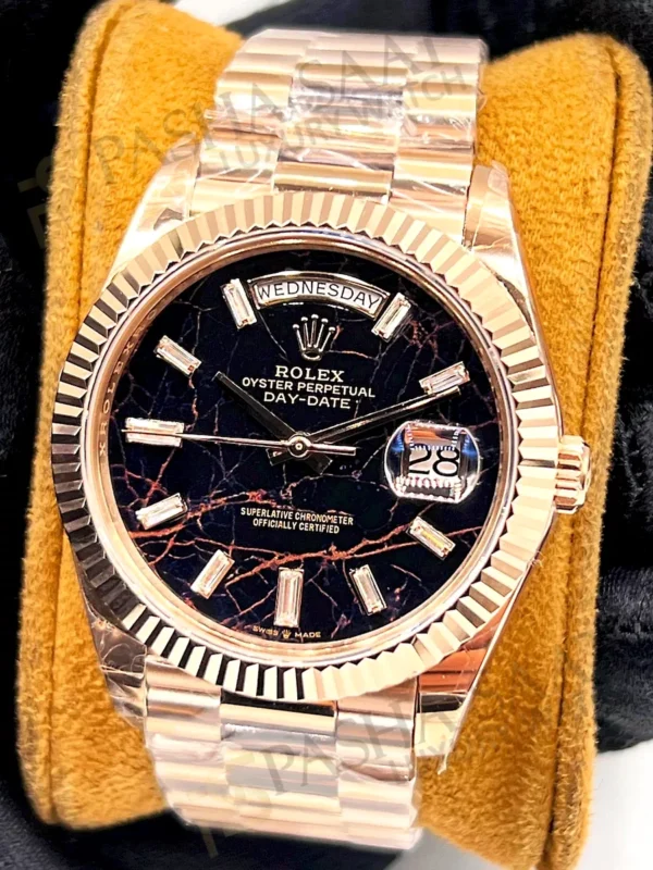 Rolex Day Date Eisenkiesel 10 Baget Taşlı Kadran