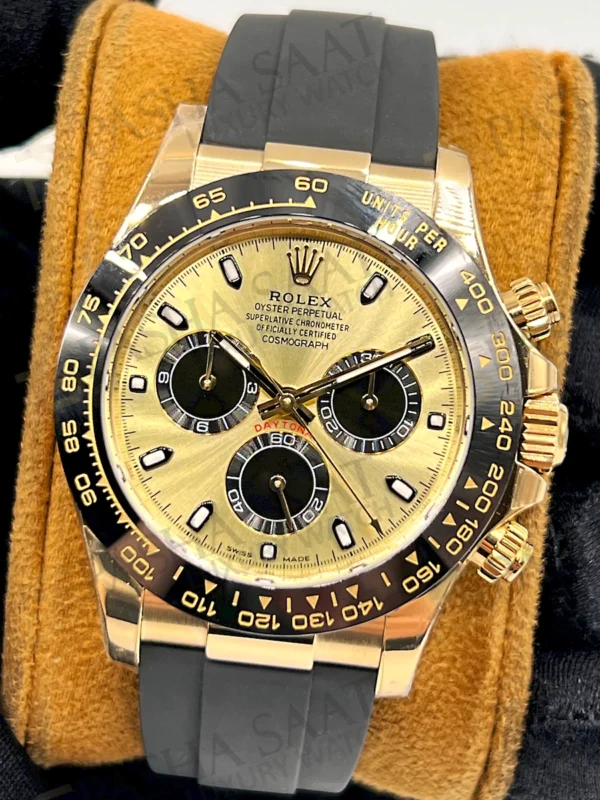 Eta Saat - Pasha Saat Rolex Daytona Gold Panda Oysterflex BT Factory