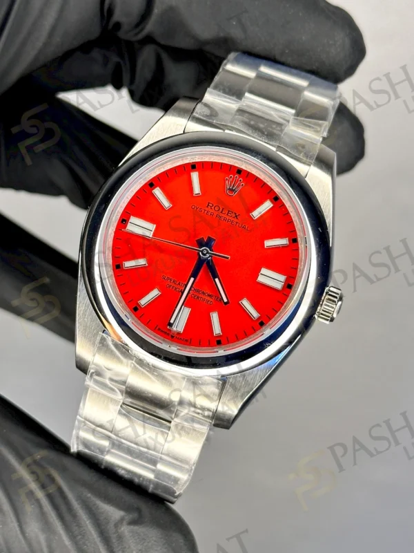 Rolex Oyster Perpetual Kırmızı Kadran Replika Saat