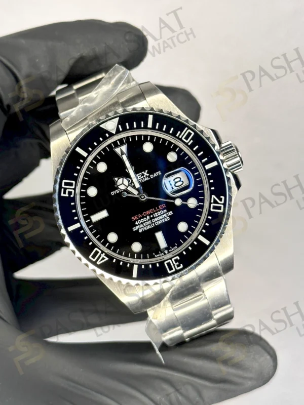 Rolex Sea Dweller 43 Çelik Siyah Kadran Replika Saat