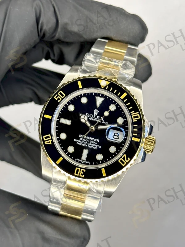 Rolex Submariner Çift Renk Siyah Kadran Replika Saat