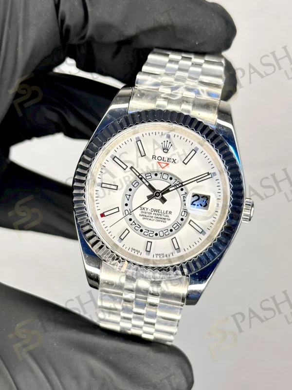 Rolex Sky Dweller Jubilee Beyaz Kadran Çelik Saat