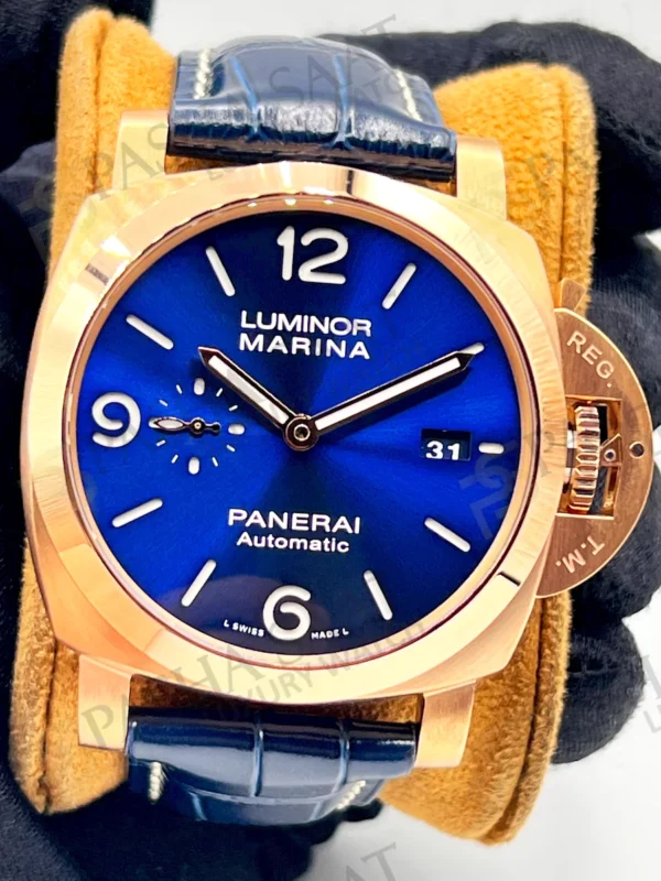 PAM01112 Luminor Marina Goldtech™ Sole Blu