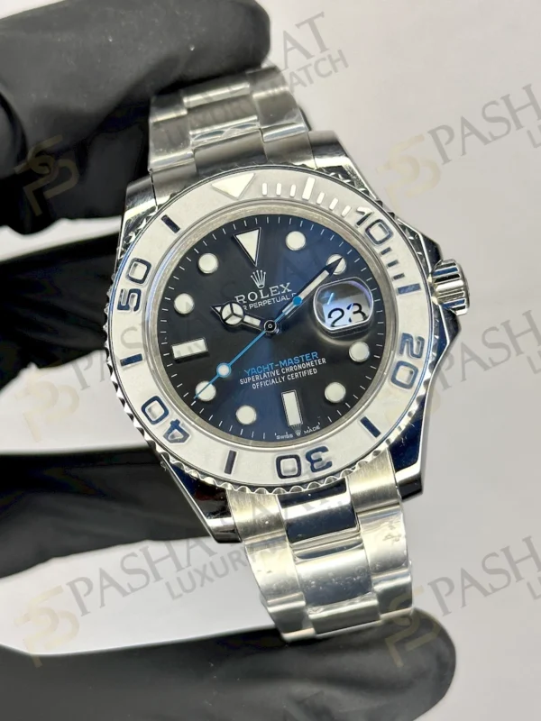Rolex Yacht Master Gri Kadran Mavi Saniye A+++ Replika