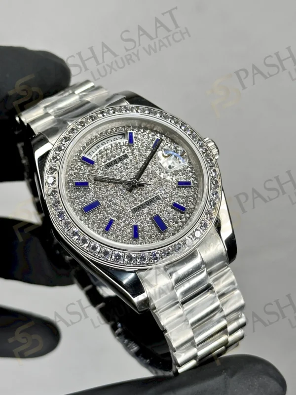 Rolex Day Date Taşlı Kadran Replika Saat