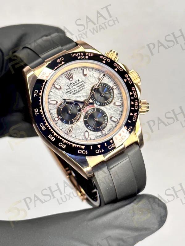 Rolex Daytona Rose Gold Meteorite Kadran Replika Saat