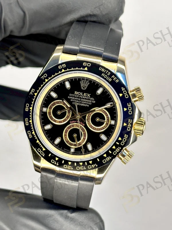 Rolex Daytona Altın Rengi Siyah Kadran Oysterflex