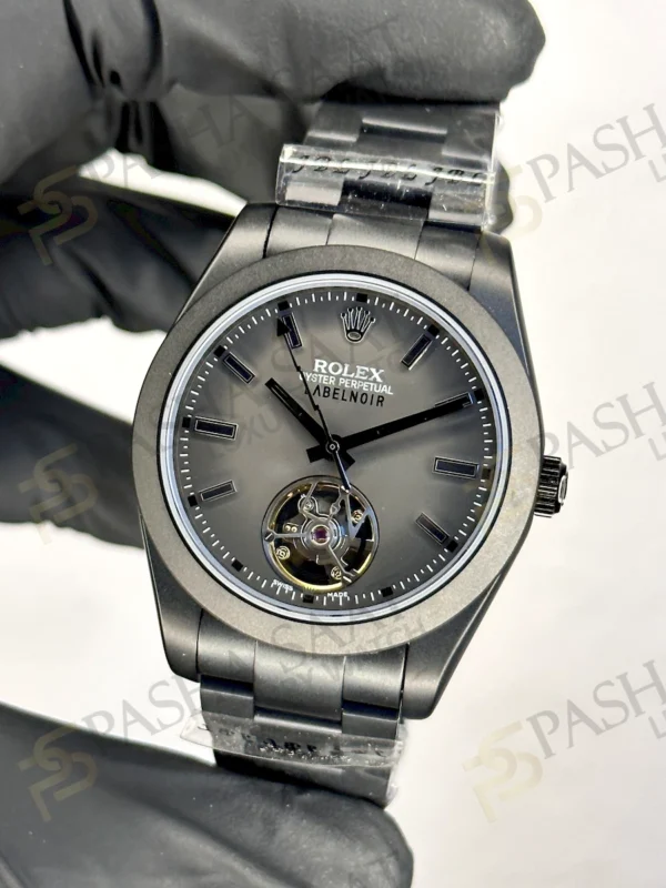 Rolex Milgauss Label Noir Tourbillon Siyah Replika Saat