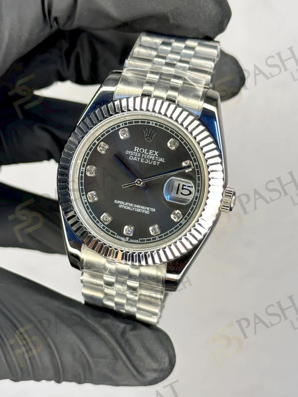 Rolex Datejust Gri 10 Taşlı Kadran Replika Saat