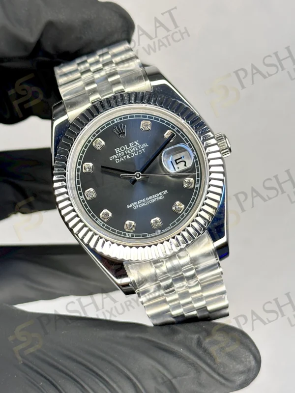 Rolex Datejust Gri 10 Taşlı Kadran Replika Saat