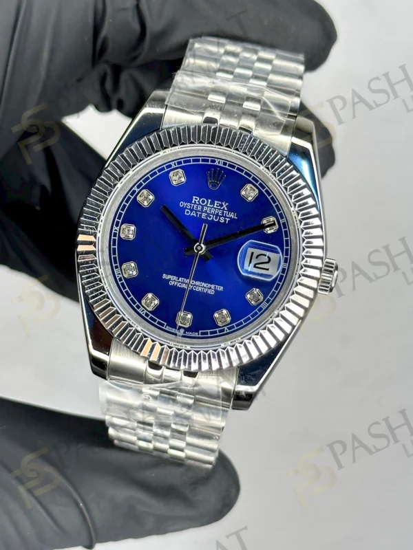 Rolex Datejust Mavi Taşlı Kadran Replika Saat