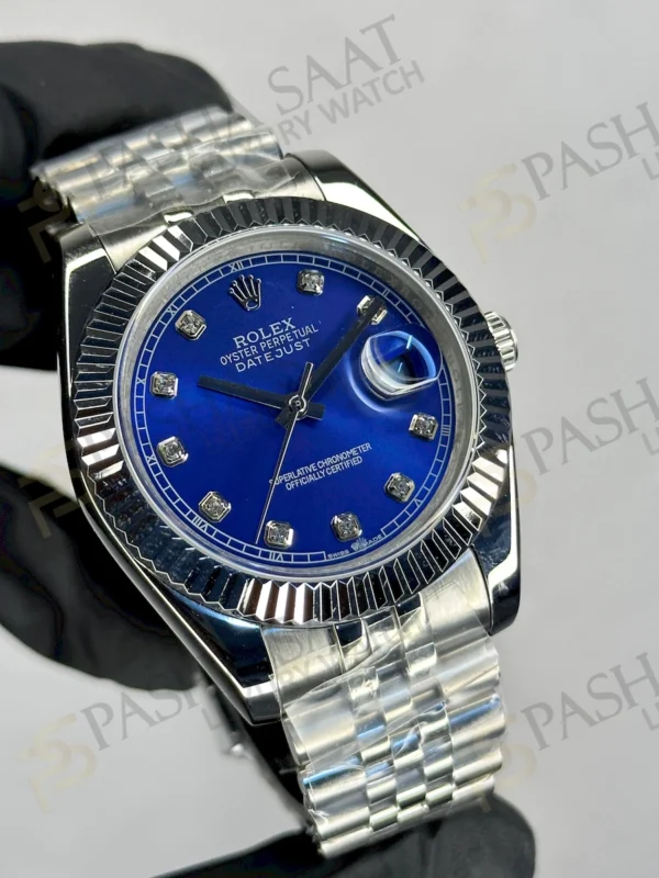 Rolex Datejust Mavi Taşlı Kadran Replika Saat