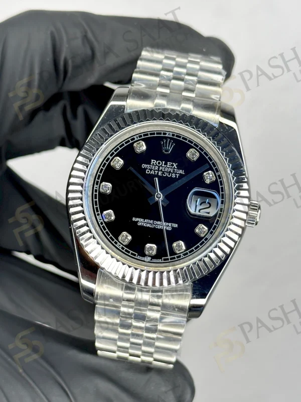 Rolex Datejust Siyah Taşlı Kadran Jubilee Kordon