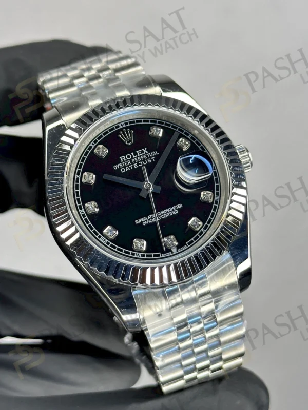 Rolex Datejust Siyah Taşlı Kadran Jubilee Kordon