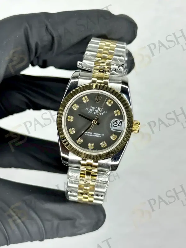 Rolex Datejust Gri Kadın Saati Çift Renk
