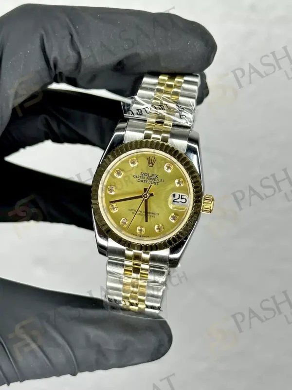 Rolex Datejust Gri Kadın Saati Çift Renk