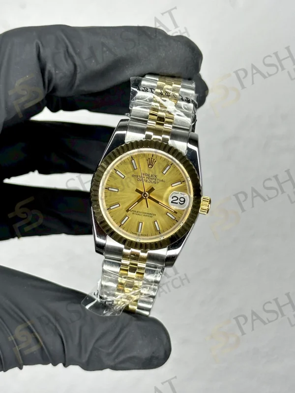 Rolex Datejust Çift Renk Sarı Kadran Kadın Saat