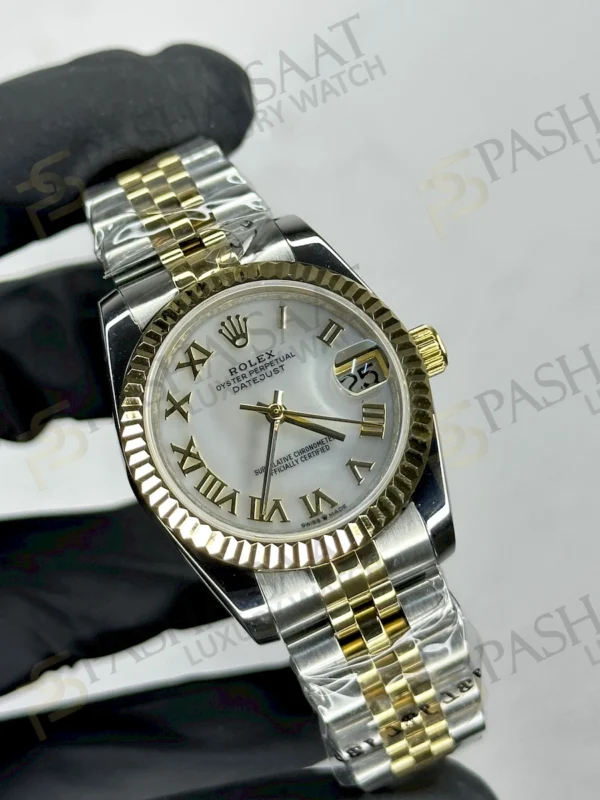 Rolex Datejust Çift Renk Sarı Beyaz Romen Rakam