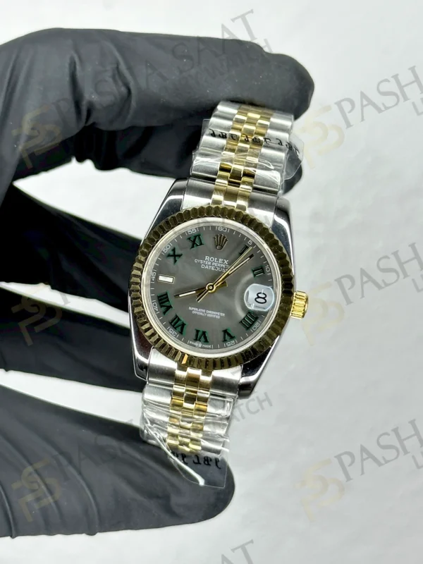 Rolex Datejust Çift Renk Sarı Wimbledon Kadın Saati