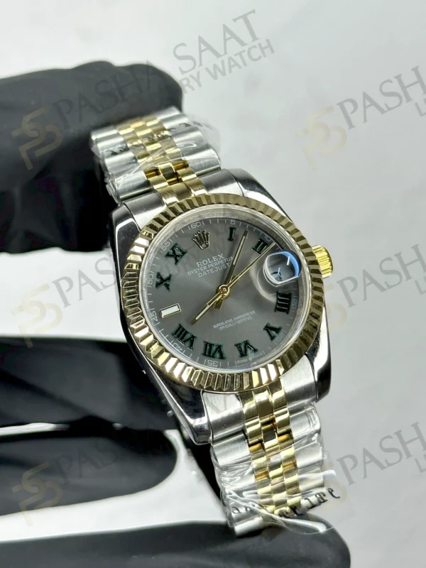 Rolex Datejust Çift Renk Sarı Wimbledon Kadın Saati