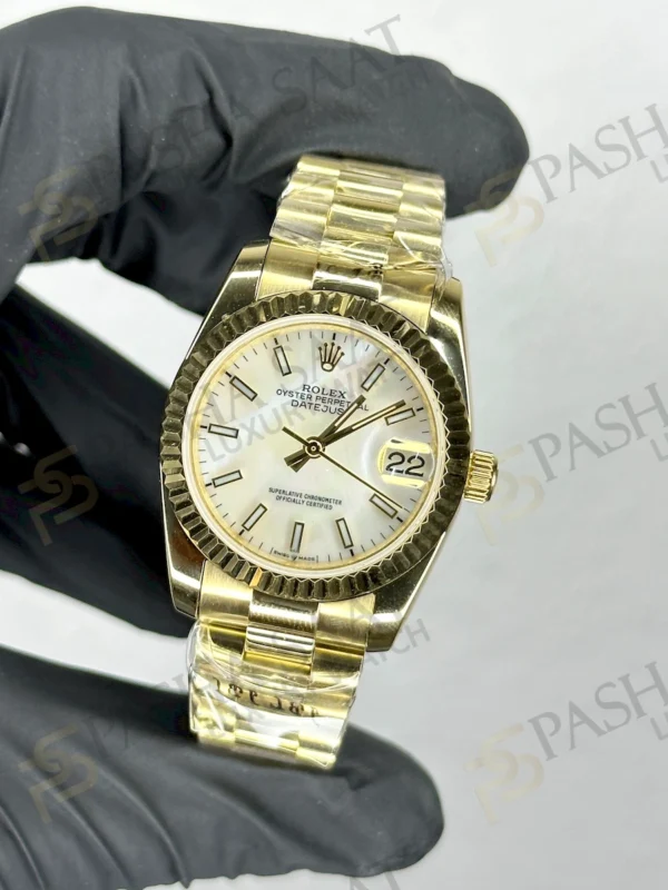 Rolex Datejust Sarı Altın Sedefli Beyaz Kadran