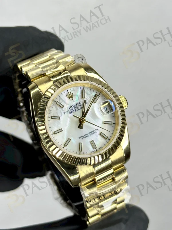 Rolex Datejust Sarı Altın Sedefli Beyaz Kadran