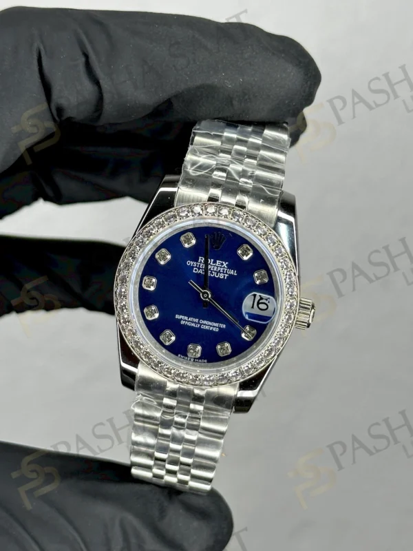 Rolex Datejust 31 Çelik Mavi Taşlı Kadran Taşlı Bezel