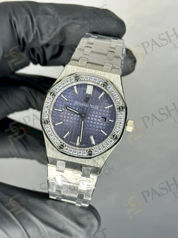 AP Royal Oak Taşlı Mavi Kadın Saati