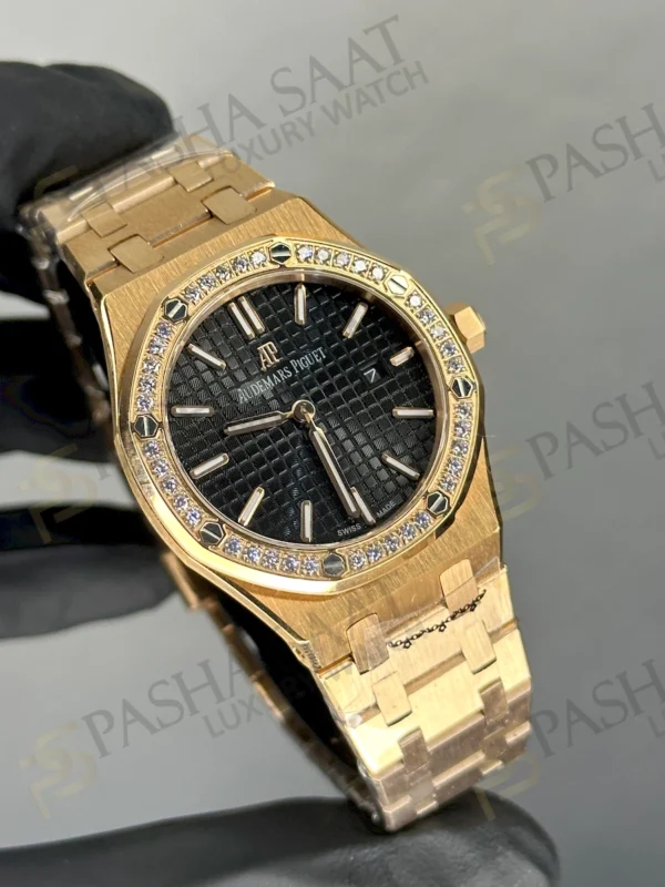 AP Royal Oak 33 Rose Gold Siyah Kadran