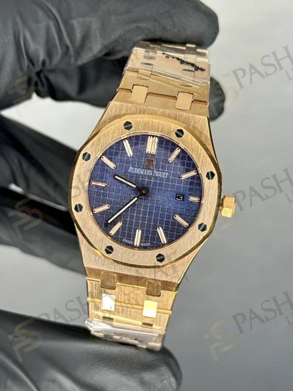 AP Royal Oak 33 Rose Gold Mavi Kadran Replika Saat