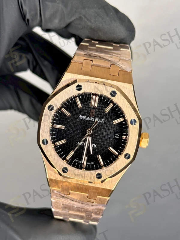 AP Royal Oak 37mm Rose Gold Siyah Otomatik